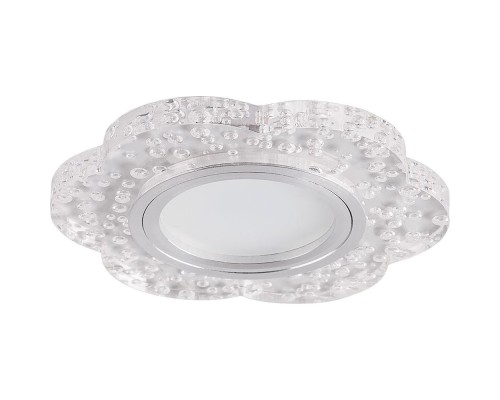 Светильник встраиваемый с разноцветной LED подсветкой Feron CD954 потолочный MR16 G5.3, прозрачный