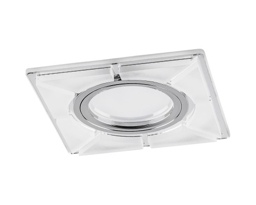 Светильник встраиваемый с LED подсветкой Feron CD994 потолочный MR16 G5.3 белый матовый, хром