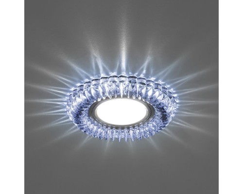 Светильник встраиваемый с синей LED подсветкой Feron CD904 потолочный MR16 G5.3 прозрачный