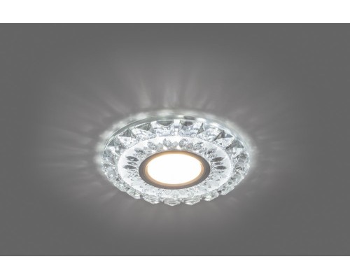 Встраиваемый светильник с LED подсветкой Feron CD922 15LED 4000K, MR16 50W G5.3, прозрачный, хром 28897