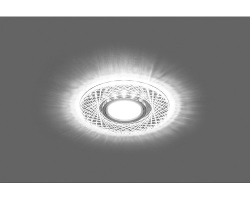 Светильник встраиваемый с белой LED подсветкой Feron CD970 потолочный MR16 G5.3 прозрачный