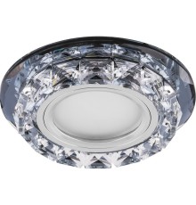 Светильник встраиваемый с белой LED подсветкой Feron CD878 потолочный MR16 G5.3 прозрачный