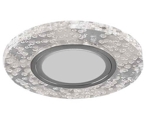 Светильник встраиваемый с белой LED подсветкой Feron CD953 потолочный MR16 G5.3, прозрачный