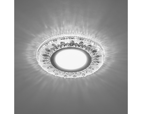 Встраиваемый светильник с LED подсветкой Feron CD903 15LED 4000K, MR16 50W G5.3, белый, хром 28846