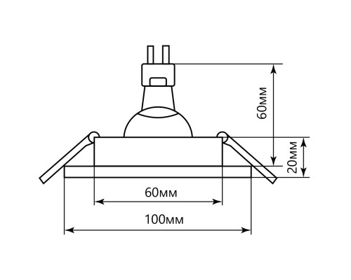 Встраиваемый светильник с LED подсветкой Feron CD903 15LED 4000K, MR16 50W G5.3, белый, хром 28846