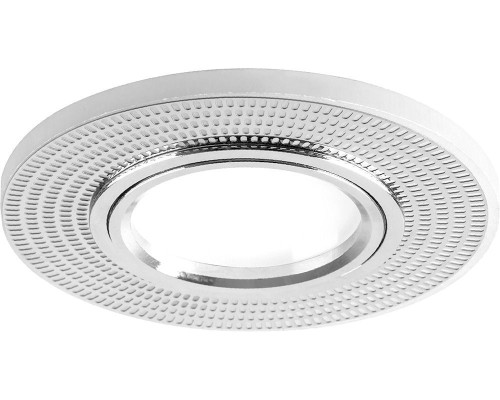 Светильник встраиваемый с белой LED подсветкой Feron CD956 потолочный MR16 G5.3 белый матовый, хром