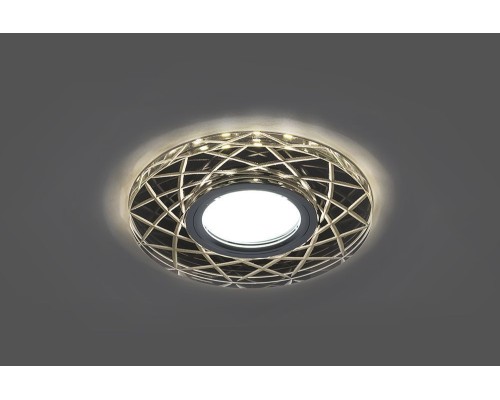 Светильник встраиваемый с LED подсветкой Feron CD983 потолочный MR16 G5.3 прозрачный, хром