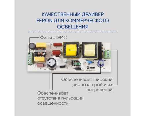 Светодиодный светильник Feron AL105 трековый на шинопровод 40W 4000K, 35 градусов, белый (арт. 29695)