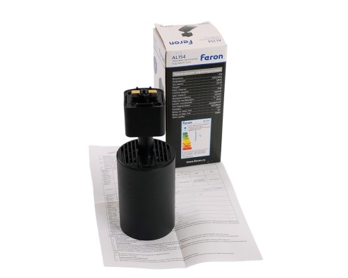 Светильник Feron AL154 трековый однофазный на шинопровод под лампу GU10, черный