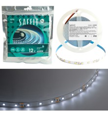 SST01 SAFFIT 60SMD(2835)/m 6Вт/м 12V 5000*8*1.22мм 6500K, IP20