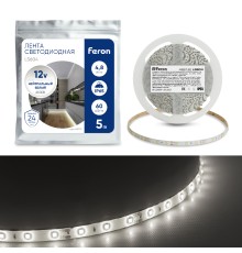 Cветодиодная LED лента Feron LS604, 60SMD(2835)/м 4.8Вт/м  5м IP65 12V 4000К