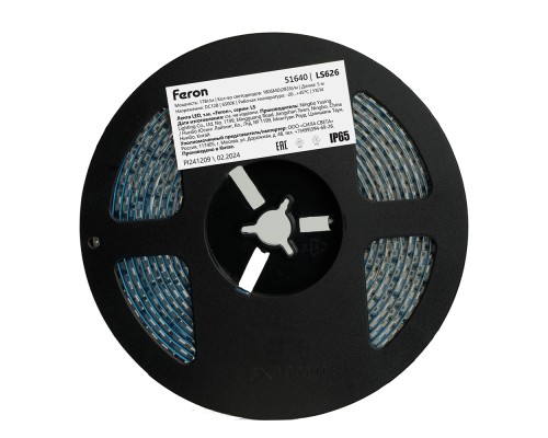 Светодиодная LED лента Feron LS626, 180SMD(2835)/m 17W/m 12V 5000*10*1,22мм 6500К IP65