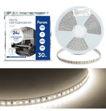 Светодиодная LED лента Feron LS501, 120SMD(2835)/м 11Вт/м 24V 30000*8*1.22мм 4000К 30м IP20