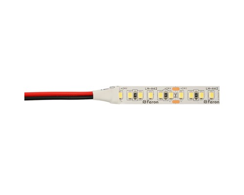 Светодиодная LED лента Feron LS502, 180SMD(2835)/м 16Вт/м 24V 30000*10*1.22мм 6000К 30м IP20