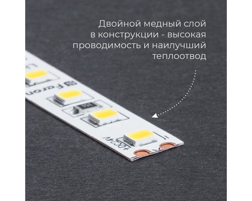 Светодиодная LED лента Feron LS502, 180SMD(2835)/м 16Вт/м 24V 30000*10*1.22мм 4000К 30м IP20
