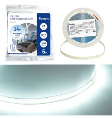 Светодиодная LED лента Feron LS503 240SMD(2835)/м 22Вт/м 24V 5000*10*1.22мм 6000К, IP20
