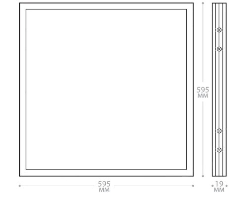 Светильник встраиваемый светодиодный Feron AL2115 100LED 36w 2800Lm 595*595 мм 4000K 21078