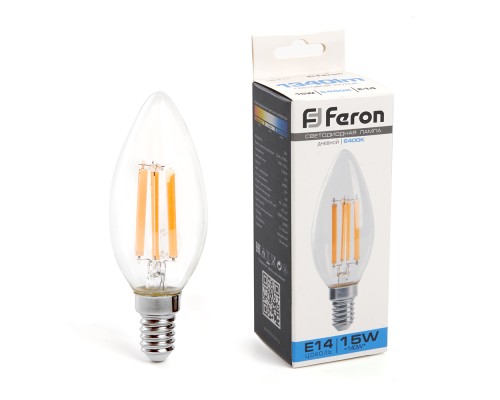 Лампа светодиодная Feron LB-717 Свеча E14 15W 230V 6400K