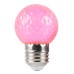 Лампа светодиодная Feron LB-385 Шарик розовый прозрачный E27 1W 230V