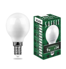 Лампа светодиодная SAFFIT SBG4509 Шарик E14 9W 6400K