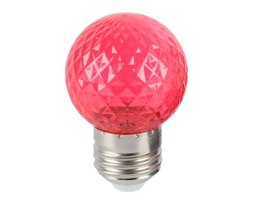 Лампа светодиодная Feron LB-385 Шарик красный прозрачный E27 1W 230V