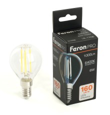 Лампа светодиодная Feron.PRO LB-1706 Шарик E14 1000LM 6W 175-265V 6400K