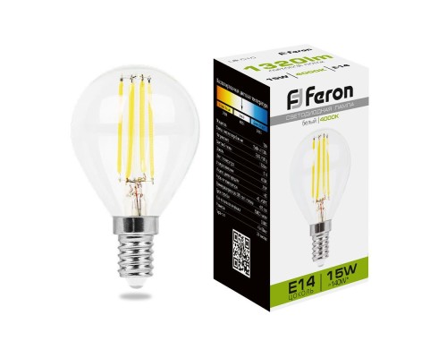 Лампа светодиодная Feron LB-515 Шарик E14 15W 230V 4000K