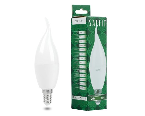 Лампа светодиодная SAFFIT SBC3720 Свеча на ветру E14 20W 230V 4000K
