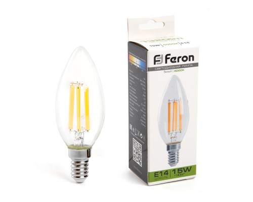 Лампа светодиодная Feron LB-717 Свеча E14 15W 230V 4000K