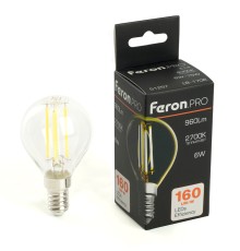 Лампа светодиодная Feron.PRO LB-1706 Шарик E14 960LM 6W 175-265V 2700K