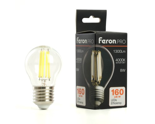 Лампа светодиодная Feron.PRO LB-1708 Шарик E27 1300LM 8W 175-265V 4000K