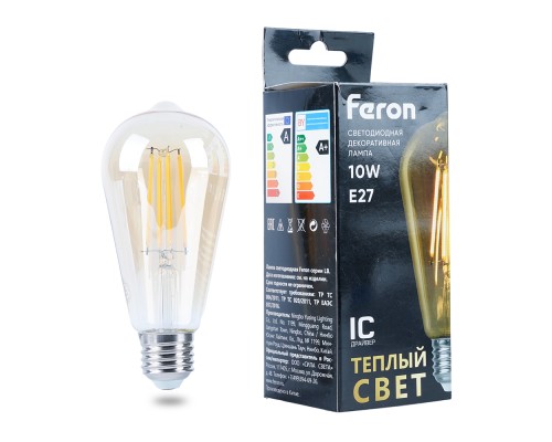 Лампа светодиодная Feron LB-64 E27 10W 230V 2700K