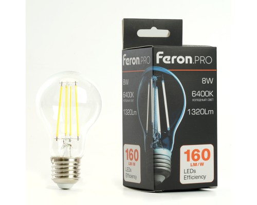 Лампа светодиодная Feron.PRO LB-1108 Шар E27 8W 175-265V 6400K