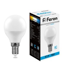 Лампа светодиодная Feron LB-550 Шарик E14 9W 6400K