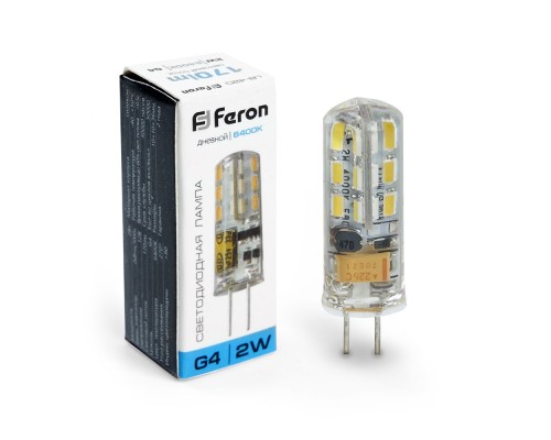 Лампа светодиодная Feron LB-420 G4 2W 12V 6400K (арт. 25859)