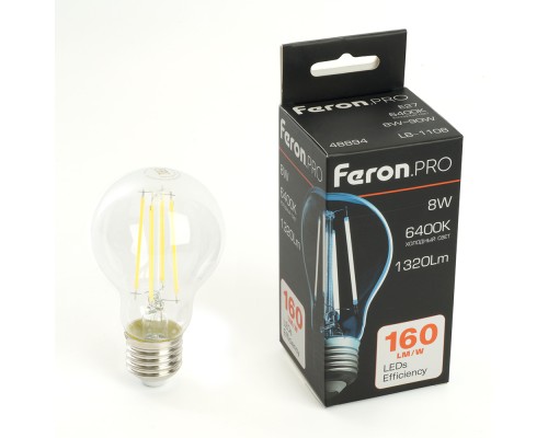 Лампа светодиодная Feron.PRO LB-1108 Шар E27 8W 175-265V 6400K