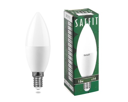 Лампа светодиодная SAFFIT SBC3715 Свеча E14 15W 230V 4000K