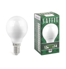 Лампа светодиодная SAFFIT SBG4513 Шарик E14 13W 6400K