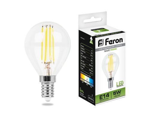 Лампа светодиодная Feron LB-61 4LED 5W 230V E14 4000K