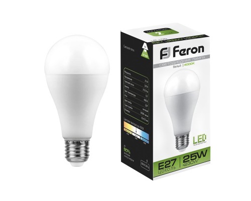 Лампа светодиодная Feron LB-100 (25W) 230V E27 4000K A65 25791