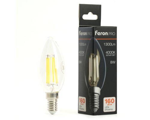 Лампа светодиодная Feron.PRO LB-1208 Свеча E14 8W 175-265V 4000K