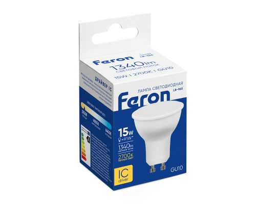 Лампа светодиодная Feron LB-965 MR16 GU10 15W 175-265V 2700K