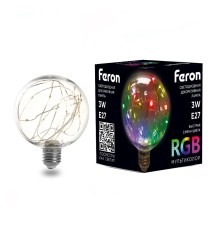 Лампа светодиодная Feron LB-382 E27 3W RGB