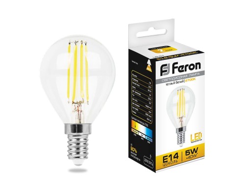 Лампа светодиодная Feron LB-61 4LED 5W 230V E14 2700K