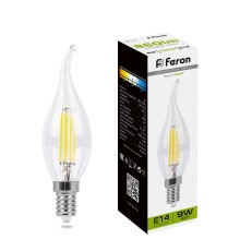 Лампа светодиодная Feron LB-74 Свеча на ветру E14 9W 4000K