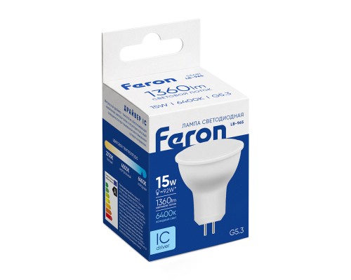 Лампа светодиодная Feron LB-965 MR16 G5.3 15W 175-265V 6400K