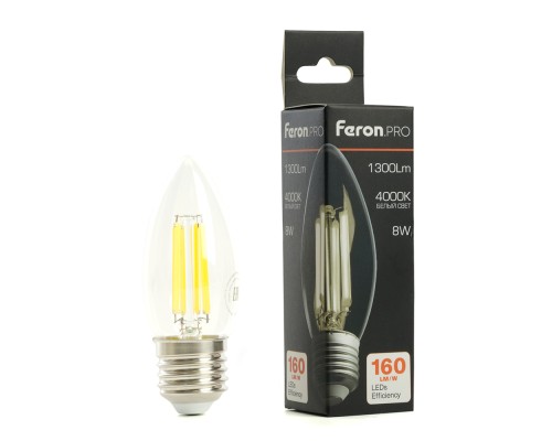 Лампа светодиодная Feron.PRO LB-1208 Свеча E27 8W 175-265V 4000K