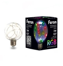 Лампа светодиодная Feron LB-381 E27 3W RGB