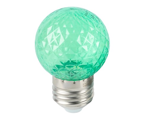 Лампа светодиодная Feron LB-385 Шарик зеленый прозрачный E27 1W 230V