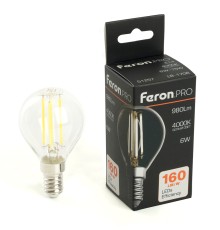 Лампа светодиодная Feron.PRO LB-1706 Шарик E14 980LM 6W 175-265V 4000K